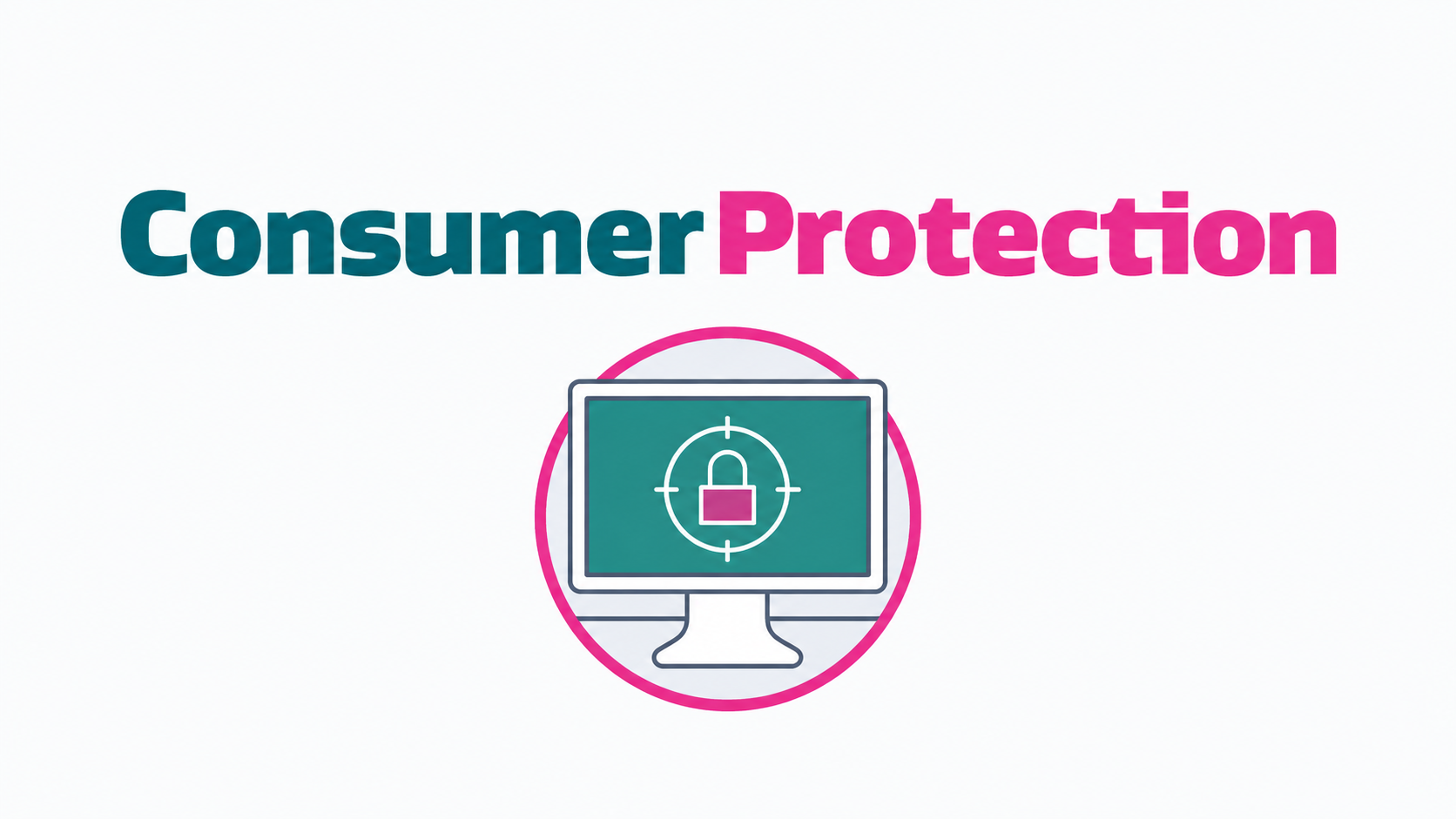 Consumer Protection logo with a secure computer icon